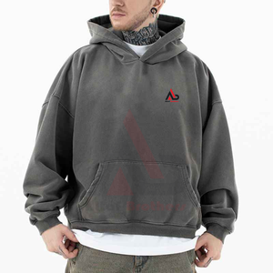 100% Cotton 450g Oversized <b>Hoodie</b> Sweatshirt Men's <b>American</b> Style Trendy Autumn Custom Printed Double Stitching Loose Couple XXS - Product Image 6