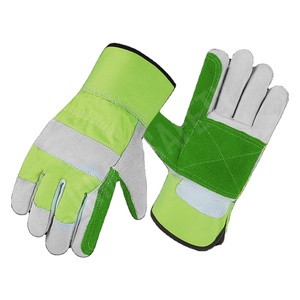 Guantes de Seguridad Personalizados de Cuero Florido Perforado Fluorescente, Protección Industrial para Manos, Material de Goma y Aramida, Dorso de Algodón - Product Image 4