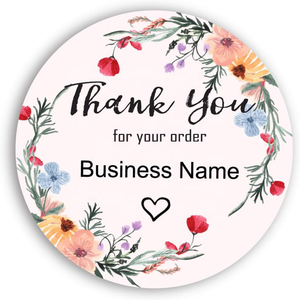 Stiker label Terima kasih, 500 buah/rol buatan tangan, stiker label kustom buatan tangan, stiker pernikahan, stiker label kemasan memanggang Diy - Product Image 1