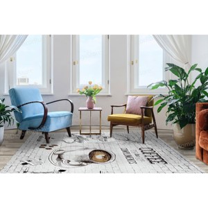 Tapis imprimé à motifs : moderne, populaire, cuisine, café, grand, tapis de voiture, lavable en machine, tapis doux non tissé - Product Image 2