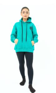 Sweat-shirts à capuche en polaire vintage décontractés surdimensionnés pour femmes, imprimés sur le devant, imperméables, fabriqués au Pakistan, personnalisés - Product Image 3