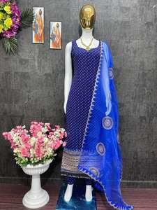 Vêtements de fête à la mode Top georgette lourd miroir scintillant est livré avec Dupatta idéal pour les événements festifs et les occasions spéciales - Product Image 6