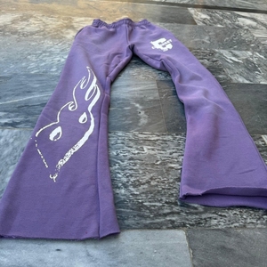 Pantalon de survêtement unisexe personnalisé en coton épais 100% avec imprimé graphique en relief - Product Image 6