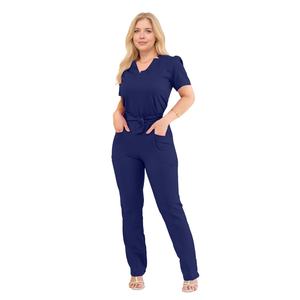 Ensembles de gommage pour infirmière d'été à design élégant pour femmes pantalons droits à manches courtes lavables pour uniformes d'hôpitaux dentaires - Product Image 4