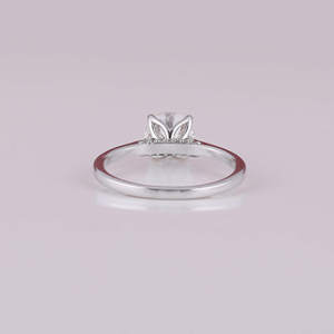 Round Cut 18KT Solid White Gold Plated Engagement <b>Ring</b> Luxury Classic Style Lab Grown Tiny Round Cut Diamond <b>Ring</b> for Birthday - Product Image 3