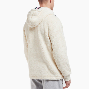 2024 nueva llegada OEM al por mayor personalizado grueso pulóver Fuzzy Furry Sherpa Fleece Sudadera con capucha para hombres logotipo personalizado - Product Image 4