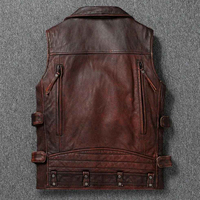 Gilet de moto en cuir véritable à capuche zippé coupe-vent pour homme, design personnalisé de haute qualité, collection hiver 2026, pour usage décontracté