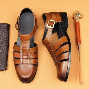 Chaussures de travail en cuir de vache durable avec doublure anti-odeur et absorption des chocs, chaussures décontractées pour hommes, chaussures de tous les jours - Product Image 2