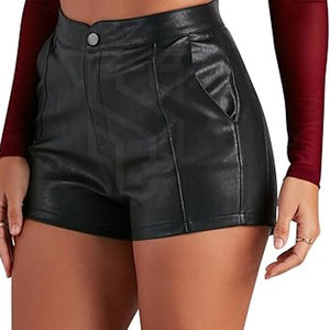 2025 Shorts en cuir respirant de haute qualité à la mode pour femmes couleur personnalisée à vendre - Product Image 3