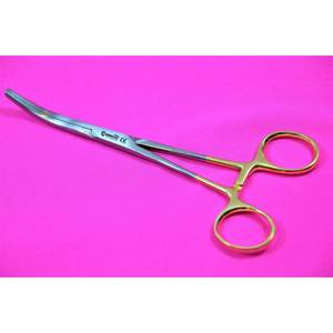 VENTA CALIENTE GORAYA GERMAN 2 Rochester Carmalt Hemostat Forceps 6,5 ''Curvo Inoxidable Quirúrgico-Oro CE ISO APROBADO - Product Image 1