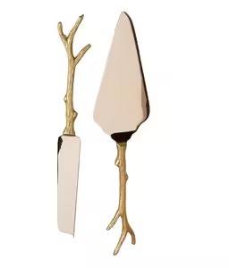 Ensemble de serveur de gâteau en métal de style créatif couteau à dessert durable vaisselle de fête de mariage outil de pâtisserie de vaisselle de cuisine - Product Image 4