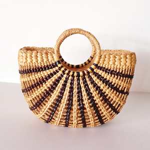 Bolso de Jacinto de Agua, Bolso de Paja Tejida, Precio Más Bajo, Bolsos de Mano en Varios Tamaños - Product Image 6