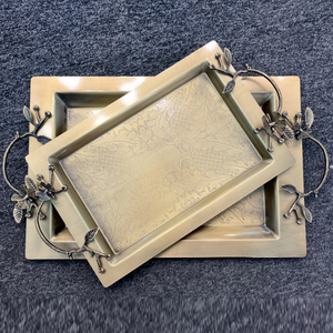 Plateaux décoratifs en aluminium pour usage domestique, disponibles en designs personnalisés à des prix raisonnables, nouvellement conçus et uniques. - Product Image 5