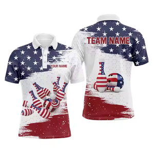 Nueva llegada Top moda Venta caliente personalizado sublimado bolos Polo jersey de secado rápido transpirable equipo deportes OEM personalizado su diseño - Product Image 4