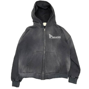 Top Premium Men's 100% Cotton <b>Fleece</b> <b>Zipper</b> Hoodie Breathable Design Regular Fit OEM Service Customized Color Winter 2 Pcs - Product Image 4