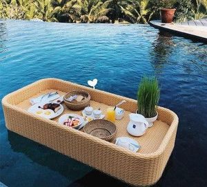 ถาดลอยน้ําทําจากหวาย PE ในเวียดนาม/ ถาดลอยน้ําเรือหวาย/ ถาดลอยน้ําสระว่ายน้ําหวาย - Product Image 3