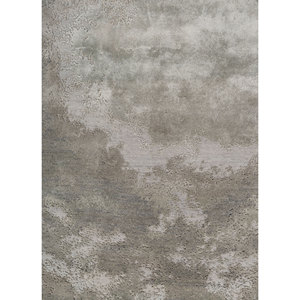 Alfombra Entropy Blue de Lana y Seda de Bambú Anudada a Mano, Diseño Abstracto de Patchwork para el Hogar, para Dormitorio, Pasillo, Sala de Estar, Rectangular (1828) - Product Image 3