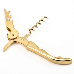 Best Selling Rudra Exports Gold Stainless Steel <b>Cork</b> Screw Wine <b>Bottle</b> Opener - Product Image 1