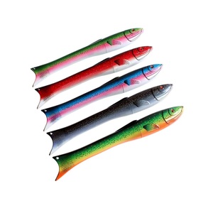 Poignée confortable canne télescopique personnalisée en forme de poisson Portable Multi couleur dur carbone coulée cannes à pêche à vendre - Product Image 4