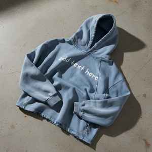 เสื้อฮู้ดดี้คุณภาพสูง หนานุ่ม ล้างสีแบบแอซิดวอช พร้อมลวดลายดีไซน์ 3 มิติ ลายพิมพ์นูน และงานปักแบบกำหนดเอง - Product Image 2