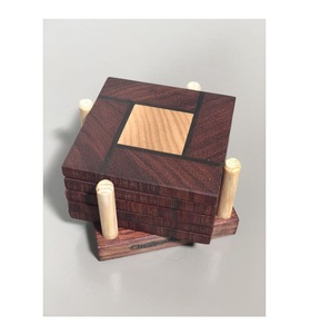 Vente en gros de sous-verre en bambou et en marbre au design unique, support carré pour les tapis et tampons en bois de centre commercial les plus vendus - Product Image 3