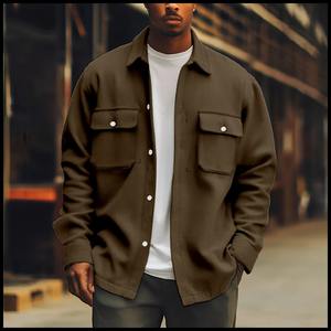 American Vintage Men's New Casual Jacket Coat Primavera Otoño Moda Bolsillos Cargo Coats Street Wear Hombre Chaqueta de caza - Product Image 3