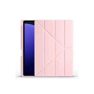Étui Premium Tri-Pliant Rose Doré avec Support Intégré pour Stylet pour Samsung Galaxy Tab S9 FE Plus en Cuir PU et PC - Product Image 1