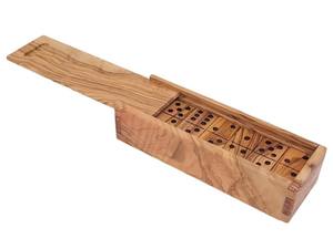 Juego de dominó de madera hecho a mano con caja de tapa deslizante Dominó de madera Premium Idea de regalo original de Crescent Crafts - Product Image 4