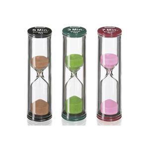 Ensemble de 3 minuteurs de cuisine professionnels, minuteur à sable de 8 cm, diamètre de 2,3 cm, élégant et pratique - Product Image 1