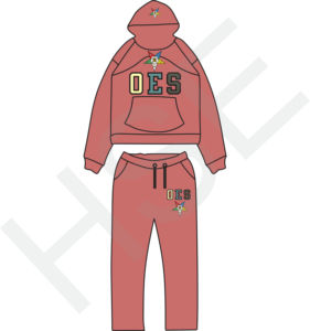 Survêtement OES personnalisé |   Ensemble sweat-shirt et pantalon brodés multicolores - Product Image 4