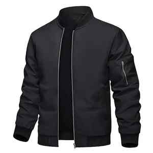 Chaqueta Bomber Reversible Impermeable con Bolsillo con Cremallera y Botón Único, Estilo Urbano de Invierno 2025, Chaqueta Cortavientos con Logotipo Personalizable para Hombre - Product Image 1