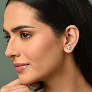 Compre Pendientes de Plata de Ley 925 de Primera Calidad para Mujeres y Niñas, con Diamantes de Corte Princesa en Oro de 14K, Modernos, en Forma de Gota de Agua, para Bodas - Product Image 3