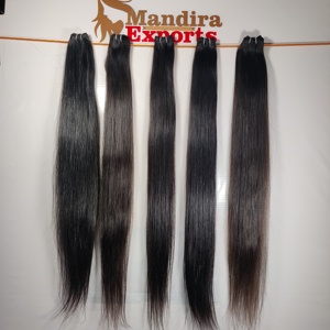 Extension de cheveux en faisceaux droits d'os naturel Cheveux humains bruts non transformés alignés sur les cuticules des extensions de cheveux humains indiens - Product Image 4