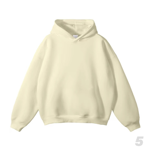 Vente en gros Sweat à capuche sans capuche Sports de plein air Pull décontracté de couleur unie avec manches longues et sweat à capuche en polaire - Product Image 4