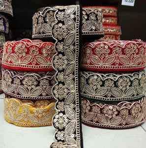 Cordones de lentejuelas bordados ecológicos hechos a medida con cuentas para diseñadores de ropa, suministros de recorte, tiendas, uso de reventa, bordes - Product Image 5