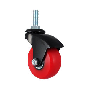 ล้อเฟอร์นิเจอร์สีแดงกับ3/8 "ก้านเกลียว DIY - Product Image 1