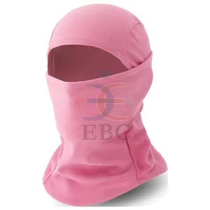 Thinsulate Lining Fire Resistant Hat Dual Layer Polar Fleece Acrylic Thermal Pink Balaclava Face Mask with And Hook & Loop Flaps