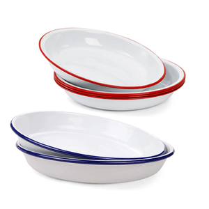 จานสแตนเลสพิมพ์ลายดอกไม้เคลือบแตกต่างกัน3ชิ้นจานเสิร์ฟผลไม้ - Product Image 5