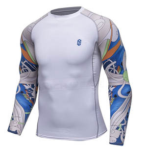 Meilleure qualité plaine à manches longues Rush Guard pour hommes respirant Rash Guard élégant MMA Rash Guard - Product Image 2
