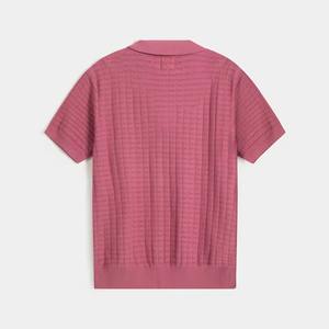 T-shirts de golf pour hommes en gros, grande taille, unis, manches courtes, décontractés, avec logo brodé personnalisable, en coton biologique - Product Image 6