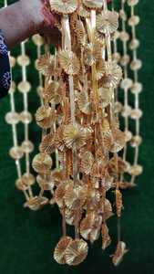 Ethnic Golden Gota Floral Strings Gota Lace With Big Gota Line for Wedding Backdrop Decoration Organisation Event Decorations - Product Image 4