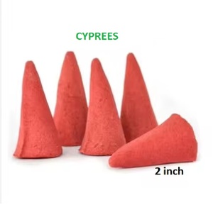 Cônes d'encens de cyprès naturels Fourniture en gros de cônes d'encens de meilleure marque (rouge) - Product Image 1
