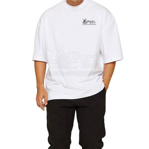 T-shirt surdimensionné léger fabriqué au Pakistan, faible MOQ, couleur personnalisable - Product Image 2