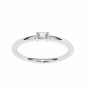 Elegante anillo de oro de 14 quilates con IGI Lab Grown Diamond VVS VS D E Baguette Cut Rose Yellow White Gold Promise Ring Jewelry - Product Image 1