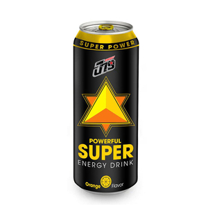 Boisson énergisante orange 500 ml 16.9 floz J79 24 canettes par carton peut OEM ODM marque privée échantillon gratuit formule forte regain d'énergie - Product Image 1