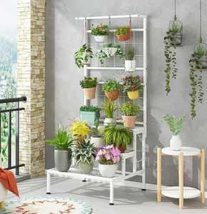 Soporte para Plantas de 3 Niveles, Estantes Colgantes, Organizador de Macetas, Exhibidor de Flores Múltiple, Soporte para Macetas Resistente para Interiores y Exteriores - Product Image 1