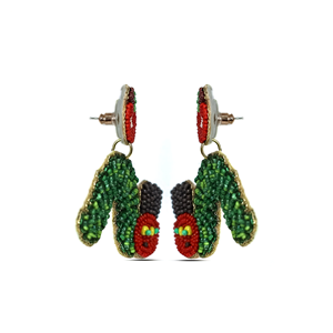 Pendientes de Cuentas de Semillas, Joyería Bordada a Mano con Diseño de Animales, Accesorios de Moda con Cuentas Coloridas, Venta al por Mayor - Product Image 2