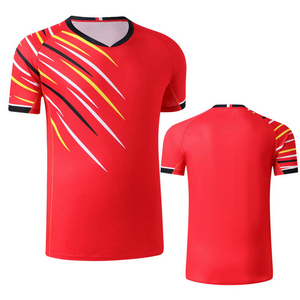 เสื้อเทนนิสพิมพ์ซับลิเมตผ้าโพลีเอสเตอร์สำหรับผู้ชายเสื้อเทนนิส100% แขนสั้นสำหรับชายและหญิง - Product Image 1