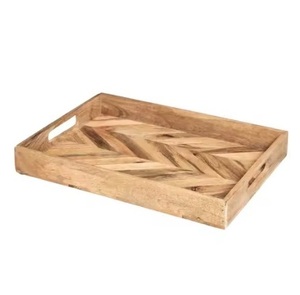 Classic Wooden Trays Elegant <b>Home</b> Serving <b>Essentials</b>, Great for Tableware Serving Food and Beverages Serving Trays - Product Image 6
