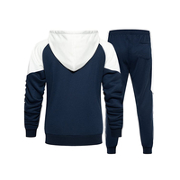 Ensemble de survêtement pour homme, coupe régulière, coupe-vent, imprimé, grande taille XL, avec sweat à capuche zippé intégral effet usé et pantalon de jogging, manches longues, pour l'hiver et la course à pied